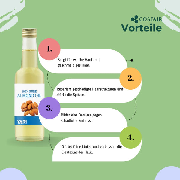 Yari 100% Pure Almond Oil 250ml - CosFair GmbH