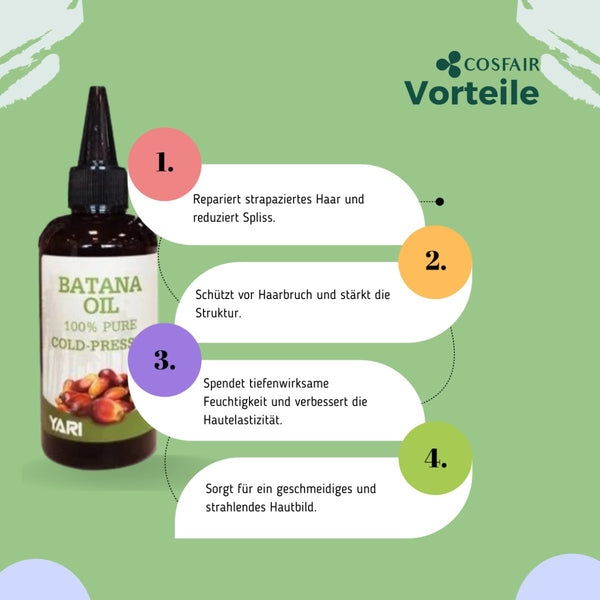 Yari 100% Pure Cold Pressed Batana Oil 105ml - CosFair GmbH