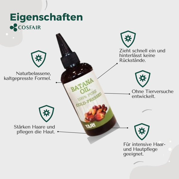 Yari 100% Pure Cold Pressed Batana Oil 105ml - CosFair GmbH