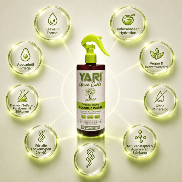 Yari Green Curls Quick Re - styling Coconut Water 500 ml - CosFair GmbH
