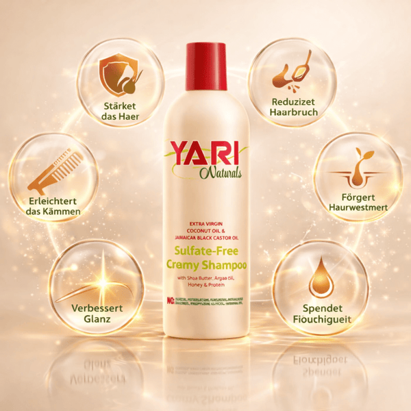 Yari Naturals Coconut & Black Castor Oil Creamy Shampoo 375 ml - CosFair GmbH