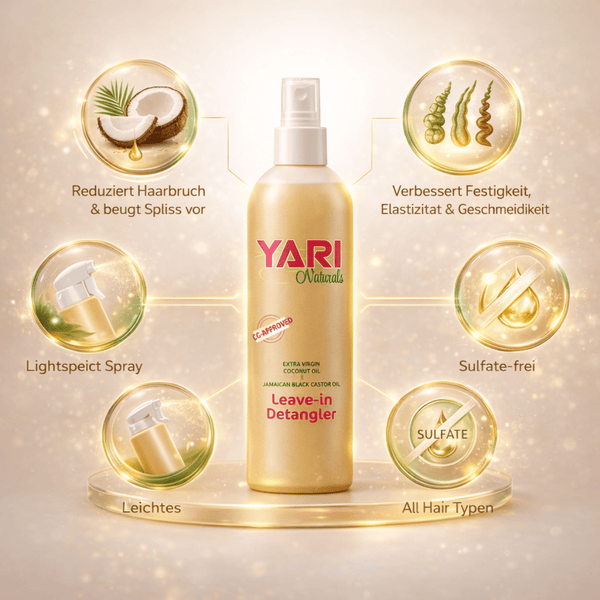 Yari Naturals Coconut & Black Castor Oil Leave - in Detangler 375 ml - CosFair GmbH